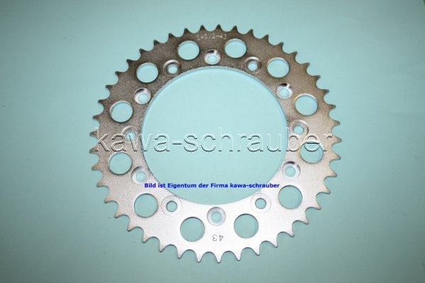 Kettenblatt / Ritzel hinten 43 Zähne Honda XR500R (geänderte Übersetzung)
