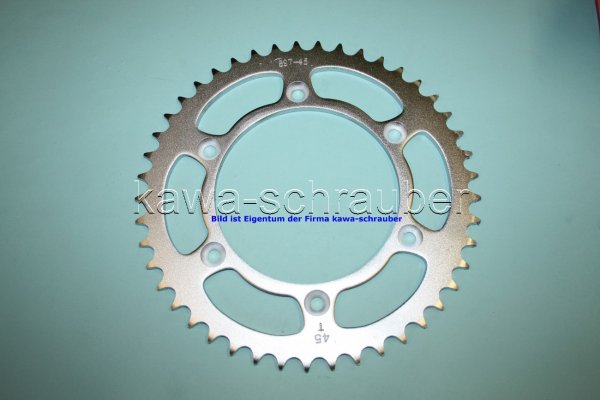 Kettenblatt / Ritzel hinten 45 Zähne Husaberg FE600 / 6-Speed (geänderte Übersetzung)