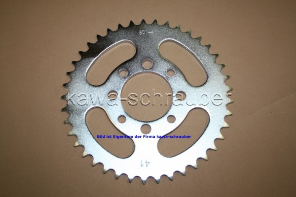 Kettenblatt / Ritzel hinten 41 Zähne Kawasaki KLX110 (geänderte Übersetzung)