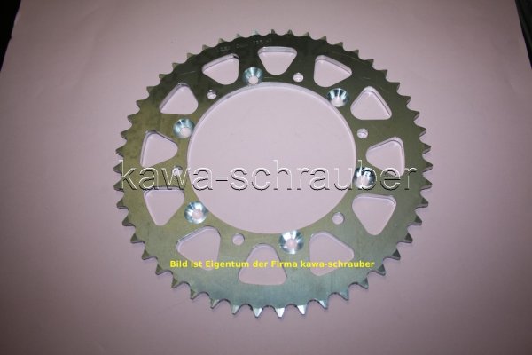 Kettenblatt / Ritzel hinten Aluminium 49 Zähne Kawasaki KX500 (geänderte Übersetzung)