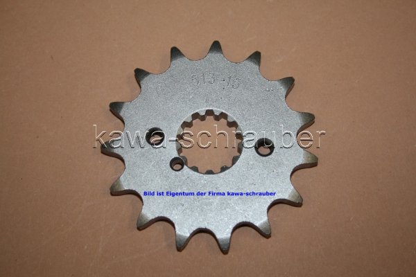 Ritzel vorne 15 Zähne Kawasaki GPX600R Typ ZX600C (Standard Übersetzung)