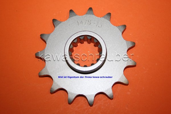 Ritzel vorne 15 Zähne Kawasaki ZX636 ab Bj. 03 ZX636R (Standard Übersetzung)