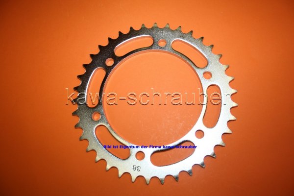 Kettenblatt / Ritzel hinten 38 Zähne Kawasaki Zephyr 750 bis Bj. 1994 (geänderte Übersetzung)