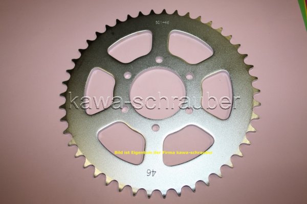 Kettenblatt / Ritzel hinten 46 Zähne Kawasaki Z1000 H1 MK2 Bj. 1979-1980 (geänderte Übersetzung)
