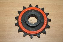 Ritzel vorne gummiert 15 Zähne MZ MuZ 660 Street Moto (Standard Übersetzung)