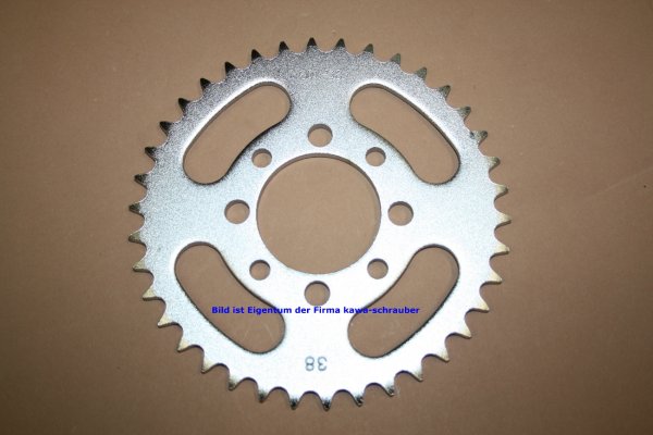 Kettenblatt / Ritzel hinten 38 Zähne Suzuki GT 50 X1E (geänderte Übersetzung)