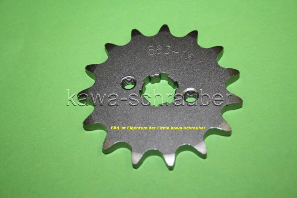 Ritzel vorne 15 Zähne Suzuki ZR 50 K-N Bj. 79-81 (geänderte Übersetzung)