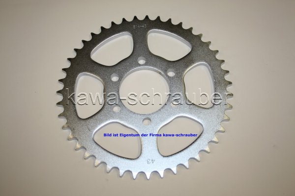 Kettenblatt / Ritzel hinten 43 Zähne Suzuki GT 380 Typ GT380 (geänderte Übersetzung)
