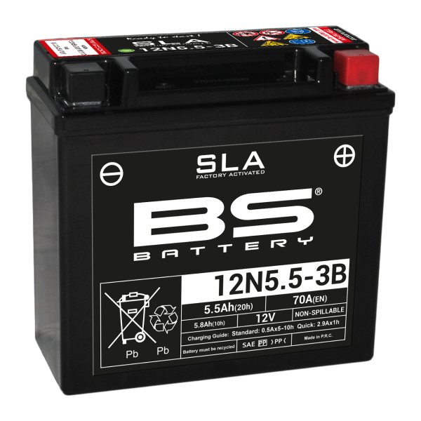 BS SLA Batterie 12N5.5-3B wartungsfrei SS (super sealed)