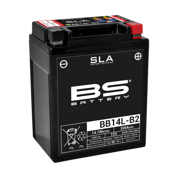 BS SLA Batterie BB14L-B2 wartungsfrei SS (super sealed)