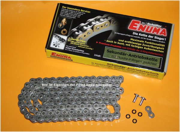 ENUMA Antriebskette Kette 520MVXZ-2 standardfarben anthrazit mit X-Quad-Ringen super verstärkt