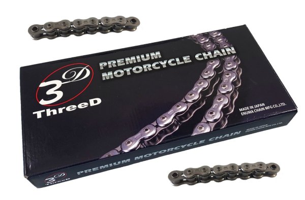 ENUMA Antriebskette Kette 520Z ThreeD QX-Ring-Kette spezielle Rennkette stahlgrau