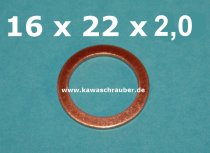 Dichtring Dichtung Kupfer Dresselhaus DIN7603A 16x22x2,0