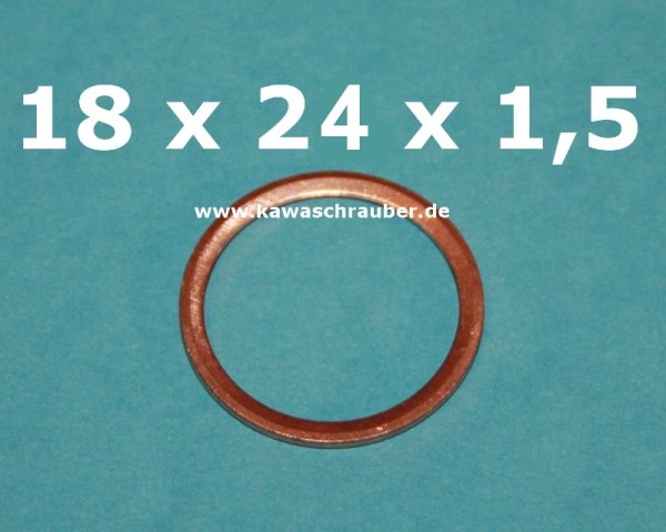 Dichtring Dichtung Kupfer massiv Dresselhaus DIN7603A 18x24x1,5