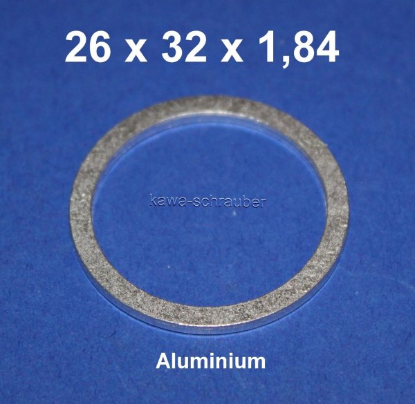 Dichtring Dichtung Aluminium Dresselhaus DIN7603 26x32