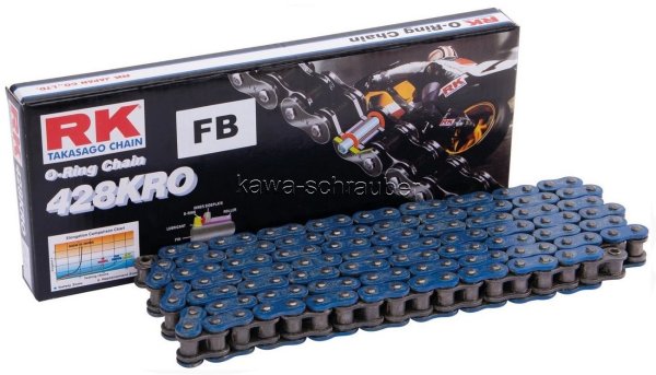 RK chain Antriebskette Kette 428KRO street bis 250ccm Farbe blau
