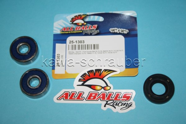 All Balls Radlager Satz Radlagersatz vorne Suzuki TS125 Bj. 1974-1977