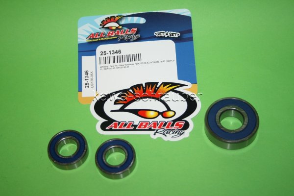 All Balls Radlager Satz Radlagersatz hinten Kawasaki KDX250 2T Bj. 1980-1982