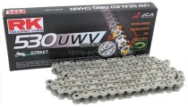 RK chain Kette 530UWV UW-Ring Motorradkette Vintage Klassiker bis 750ccm Farbe silber
