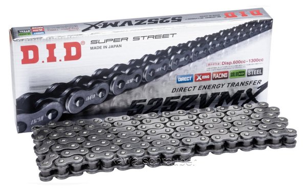 DID Antriebskette Kette 525ZVM-X X-Ring Racing-Motorradkette Rennkette Standardfarbe