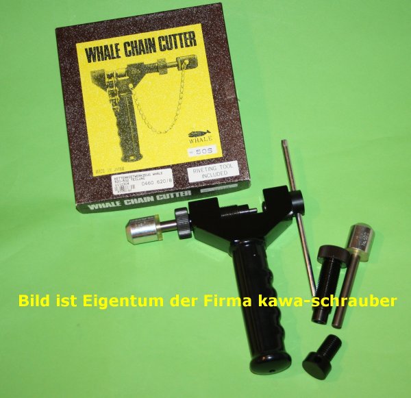Whale Chain Cutter Kettenwerkzeug Ketten Trenn- und Niet- Werkzeug 520er bis 532er Kettenteilung für Vollnieten