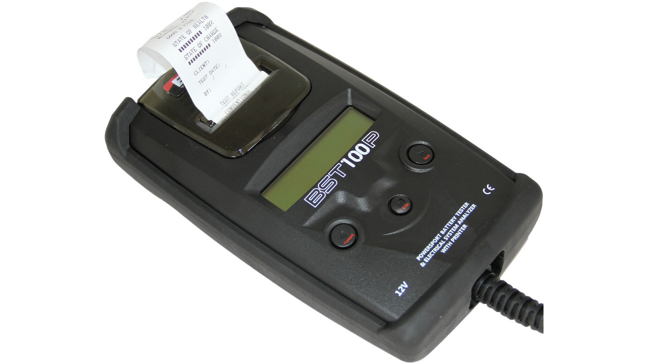D-PBAT Portabler Batterietester inkl. Ladezangen und integrierten