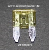 Mini Flachstecksicherung Sicherung 20A 20 Ampere Mini Flachstecksicherung Sicherung 20A 20 Ampere